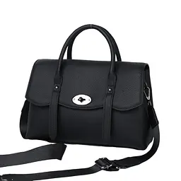 Класична жіноча шкіряна чорна сумка Olivia Leather B24-W-8329A