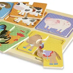 Пазли Melissa & Doug Друзі ферми дерев'яні у футлярі (MD31363) - мініатюра 5