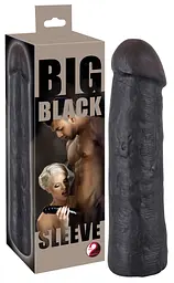 Насадка на пеніс Orion Big Black Penis Sleeve, +2 см (чорний) - мініатюра 4