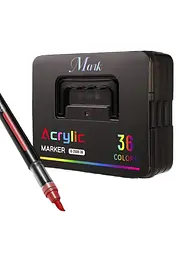 Набір маркерів акрилово-акварельних Idea ACRY Acrylic MAP-13 в пластиковому кейсі 36 шт. Різнокольоровий (121441)