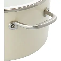 Каструля з кришкою KitchenAid Steel Core CC003269-001 24 см 6 л кремова - мініатюра 2