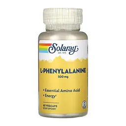 Амінокислота Solaray L-Phenylalanine 500 мг 60 капс