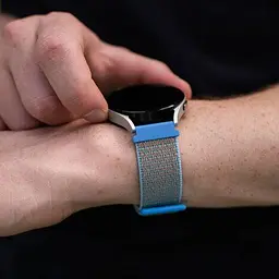 Ремінець нейлоновий на липучці для смарт-годинника BeWatch Samsung 20 мм Blue (1011342.1UW) - мініатюра 3