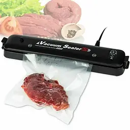 Побутовий вакуумний пакувальник Vacuum Sealer з набором пакетів 90 Вт Чорний