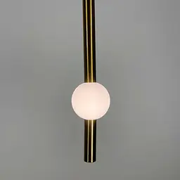 Led світильник латунний у вертикальній формі 60 см на 3 режими | Арт. YG 517B/600 VL AB | Line F - мініатюра 2