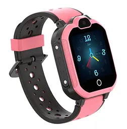 Смарт годинник телефон для дітей Lemfo H02 з GPS трекером, SIM-картою, 4G, відеодзвінками, Wi-Fi, камерою, кнопкою SOS та вологозахистом IP67 Рожевий - мініатюра 3