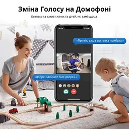Дзвінок дверний розумний з відеодомофоном та Wi-Fi камерою Чорний  - мініатюра 3