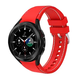 Ремінець для Samsung Galaxy Watch 5 44mm - червоно-білий ширина кріплення 20мм силікон Watchbands RLine (W43-8WB16441267) - мініатюра 2