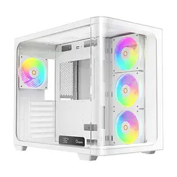 Корпус для ПК OCYPUS IOTA C70 CURVE ARGB DIGITAL WH (IOTA-C70-WHD400CD-GL)