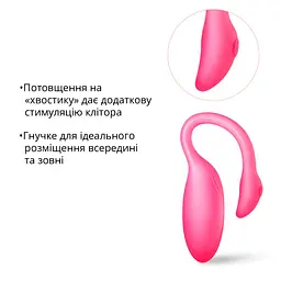Смарт-віброяйце Magic Motion Flamingo Max Pink 2 в 1: віброяйце та тренажер Кегеля, 10 режимів - мініатюра 7