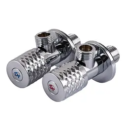 Набір кранів кутових Q Professional Exlusive кераміка 1/2″X1/2″ 9999 Chrome(1уп.)