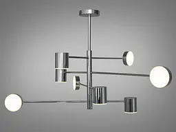 Люстра LED Diasha D302-8CH, 40W, хром, 8 ламп, сучасний стиль для коридору, спальні, кухні та офісу