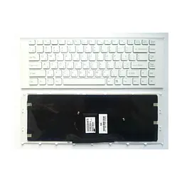 Клавіатура ноутбука Sony VPC-EA Series біла з білою рамкою RU (A43576)