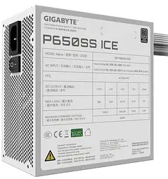 Блок живлення GIGABYTE GP-P650SS ICE 650W 80+ Silver (GP-P650SS ICE) White - мініатюра 4