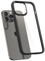 Оригінальний протиударний чохол для iPhone 13 Pro Max (6.7") Spigen Ultra Hybrid Matte Black (ACS03205) - мініатюра 2