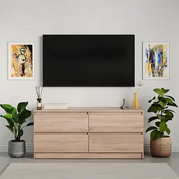 Тумба під телевізор MebelStar Нео 4Ш 120x43x53 см Дуб сонома (MBS-1271) - мініатюра 2
