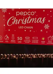 Світлодіодна гірлянда 50 LED 5 м з пультом та 8 режимами світіння холодний білий Pepco - мініатюра 8