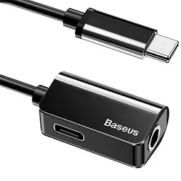 Перехідник адаптер Baseus L40 Type-C Male to 3.5mm+Type-C Female CATL40-01 - мініатюра 3