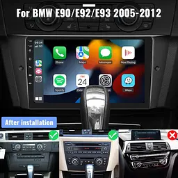 Автомобільне радіо для BMW 3er E90 E91 E92 E93 2005-2011 з CarPlay&Android Auto&Mirrolink, 9-дюймовий - мініатюра 6