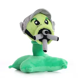 М'яка плюшева іграшка Plants vs. Zombies «Горохостріл Кулеметник» 20 см
