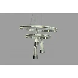 Люстра підвісна кільця Linisoln 100-3 CH метал, акрил, 110 см, 60*40 см, LED-стрічка, 100 Вт, 3000-4000-6000К