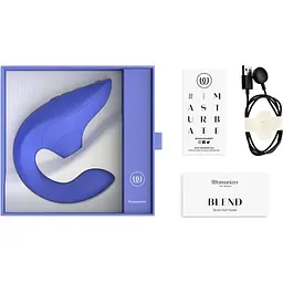 Вібратор кролик Womanizer Blend (Blue) - мініатюра 4