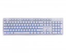 Клавіатура Gembird KB-UML3-01-W-UA, 3-х кольорове підсвічування клавіш, USB, White (KB-UML3-01-W-UA) - мініатюра 3