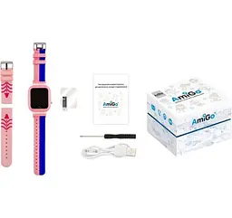 Дитячий смарт-годинник AmiGo GO004 Splashproof Camera+LED (Pink) [59320] - мініатюра 5
