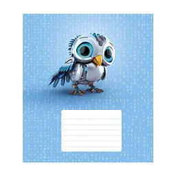 Зошит Школярик Robot animals 12 аркушів лінія (012-3331L), в асортименті - мініатюра 5