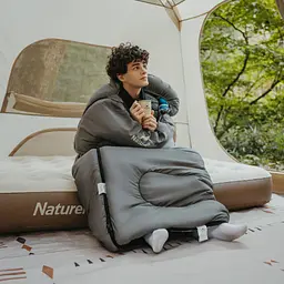 Спальний мішок з капюшоном Naturehike Clear Sky HL500 CNK2450WS042, сірий - мініатюра 9