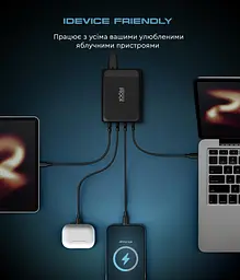 Мережевий зарядний пристрій ArmorStandart Resolute Power ARP-131 100W GaN Black (ARM70024) - мініатюра 2