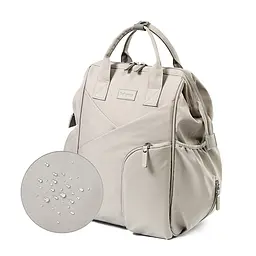 Рюкзак для мами Babyono Modern Style бежевий з матрасиком для пеленання 40x27x19 см (1649/02) - мініатюра 2