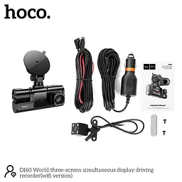 Відеореєстратор HOCO DI60 World three-screen simultaneous display driving recorder (wifi version) - мініатюра 7