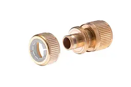 Набір для поливу латунний Intertool Storm 1 насадка 1/2" × 1 адаптер 1/2 та 3/4" × 2 конектори 1/2 - мініатюра 4