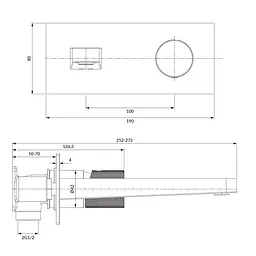 Змішувач для раковини Omnires Contour прихованого монтажу gold (CT8015GLB) - мініатюра 4