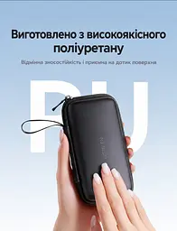Футляр для зберігання M.2 SSD UGREEN LP895 для пристроїв розміром менше ніж 125 × 55 × 22 мм з твердим корпусом EVA з еластичною стрічкою для фіксації із сітчастою кишенею для аксесуарів з оксамитовою підкладкою з ручкою для перенесення на блискавці чорний (55091) - мініатюра 7