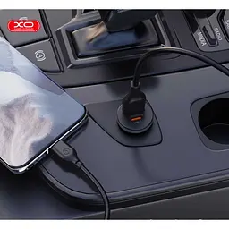 Автомобільний зарядний пристрій XO CC56 mini car charger USB-A/TYPE-C single port 30W/simultaneous 5V3A Чорний - мініатюра 5