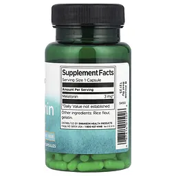 Мелатонін Swanson Melatonin 3 мг 120 капсул - мініатюра 2