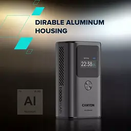 Батарея універсальна Canyon 10000mAh OnPower 130 TFT PD/30W Dark Grey (CNS-CPB130DG) - мініатюра 6