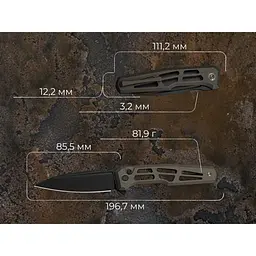 Ніж складаний туристичний Weknife Dressytak (8.6 см) Bohler M390 / Titanium бронзовий - мініатюра 14