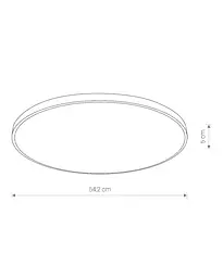 Світильник стельовий Nowodvorski 10975 Agnes Round LED Pro 1x64W 3000K 5600Lm IP44 чорний - мініатюра 2