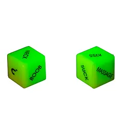 Неонові кубики Love Dice Glow In The Dark білі, 2 шт. - мініатюра 3