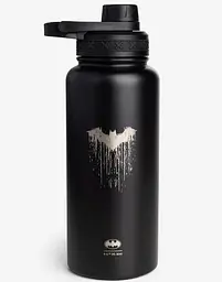 Пляшка для води Smartshake Bohtal Insulated Sports Bottle 960 ml/32 oz Black Batman металева з подвійною вакуумною ізоляцією (11292301) - мініатюра 1