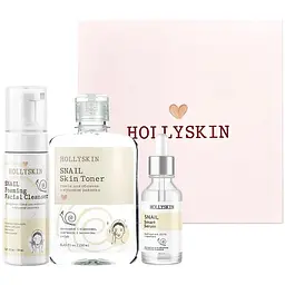 Набір косметики для обличчя Hollyskin Snail Smart Basic Care: Сироватка 30 мл + Тонік 250 мл + Очищаюча пінка 150 мл - мініатюра 2