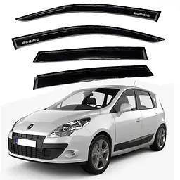 Дефлектори вікон вітровики Renault Scenic III Grand Scenic 2009-2016 Voron Glass