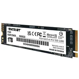 Накопичувач SSD M.2 Patriot P410 1TB NVMe 2280 PCIe Gen4 x4 5000/4500 TLC (P410P1TBM28H) - мініатюра 3