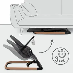 Крісло-гойдалка Kidwell Laro Black/Wooden - мініатюра 7
