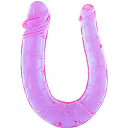 Двосторонній фалоімітатор Twin Head Jelly Penic Dong 30 см фіолетовий