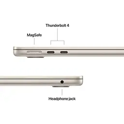 Ноутбук Apple 13.6 MacBook Air / M5/16GB/1TB/UMA/MacOS/Starlight (MDHC4UA/A) - мініатюра 7