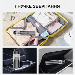 Автомобільний пилосос Yaoen 121 Brush 45W 3000mAh (YVCBU3045B 5392) Чорний - мініатюра 9